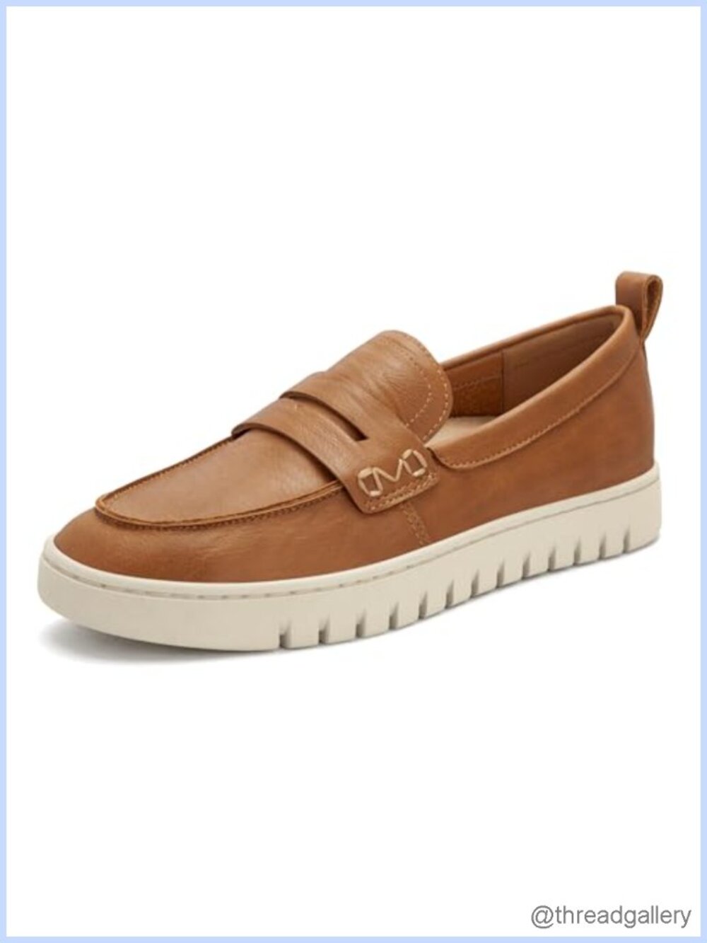 Women's Faux Leather Loafers with Arch Support Slip-On Casual Work Shoes